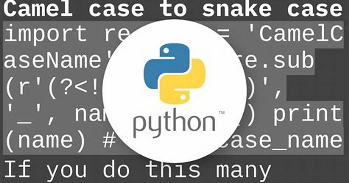 Elegant Python Function to Convert Camelcase to Snake_Case?