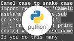 Elegant Python Function to Convert Camelcase to Snake_Case?