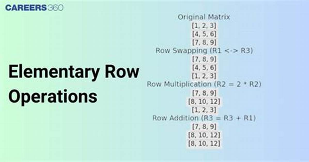 Elementary Row Operations