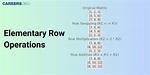 Elementary Row Operations