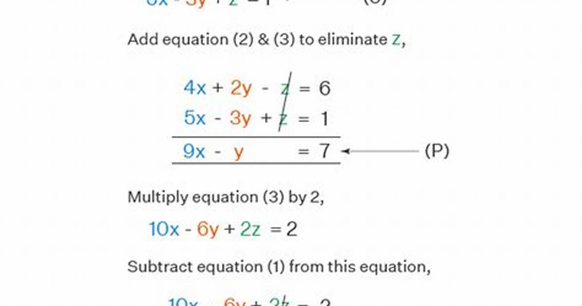 Elimination Method