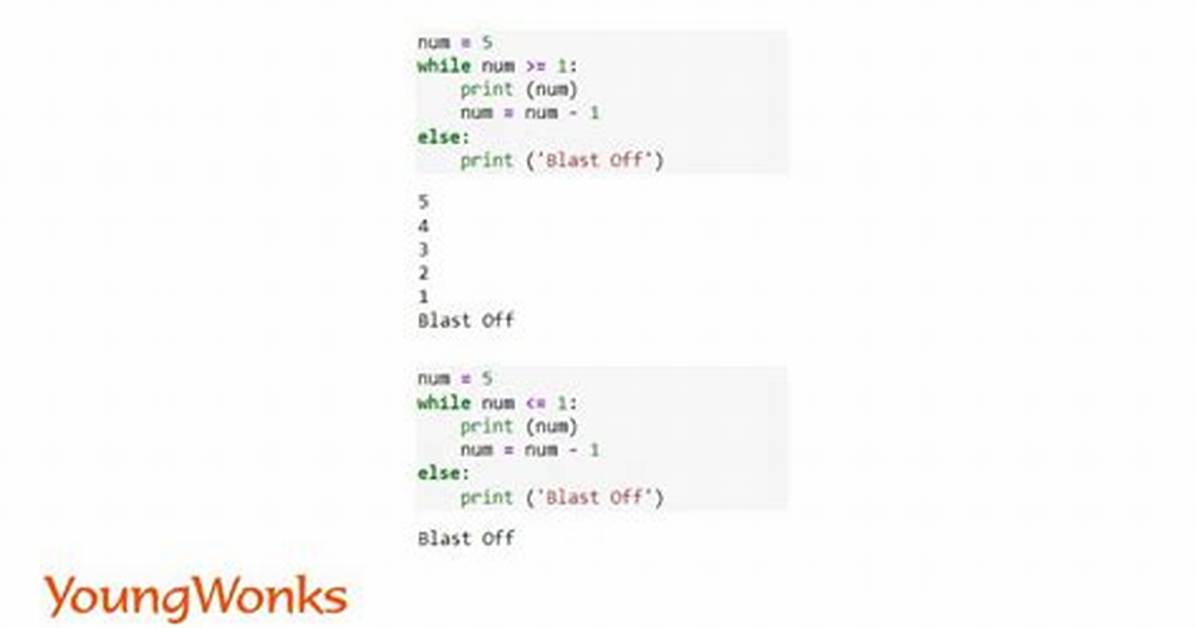 Else Clause on Python While Statement