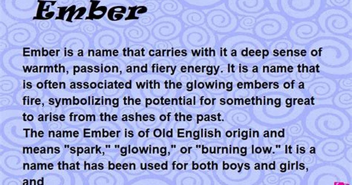 Ember Name