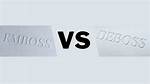Emboss vs Deboss