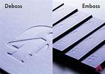 Embossed vs Debossed
