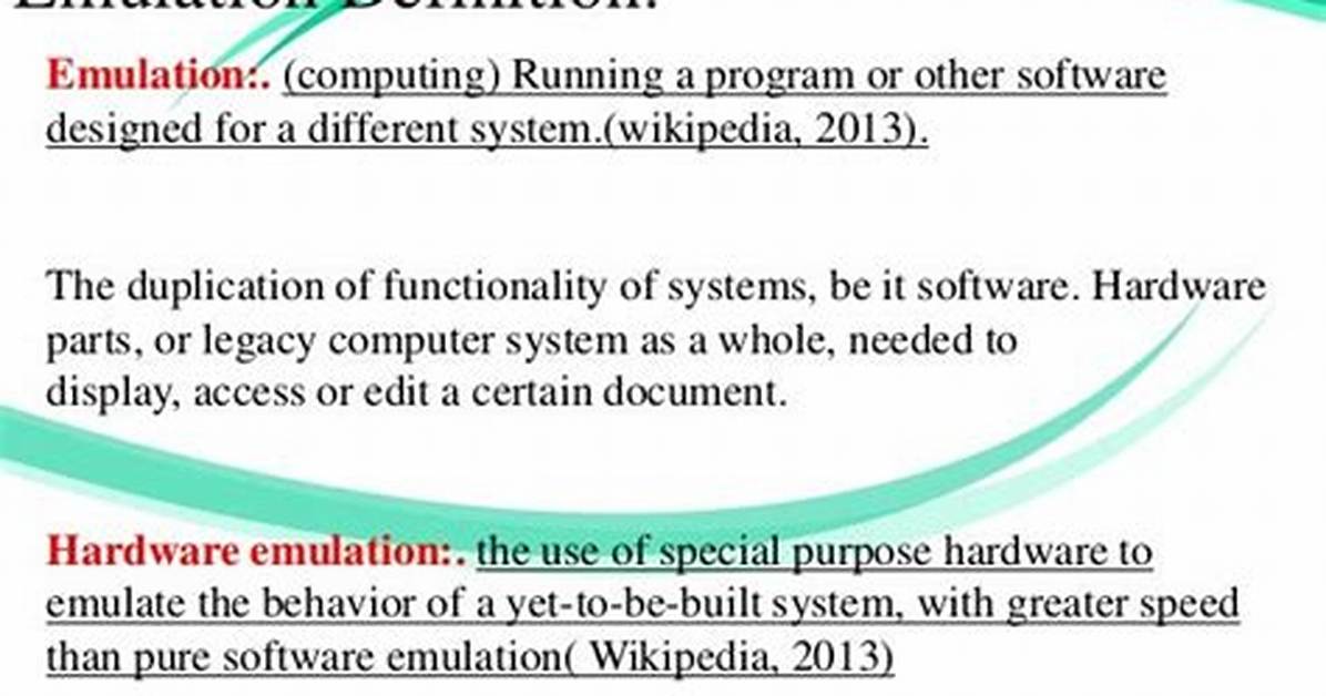 Emulation Meaning