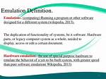 Emulation Meaning