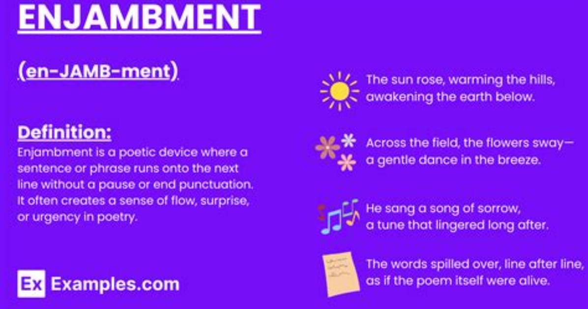 Enjambment Examples