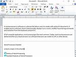 Enter Again into a Word Processor