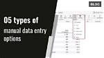 Enter Data Manually for Example