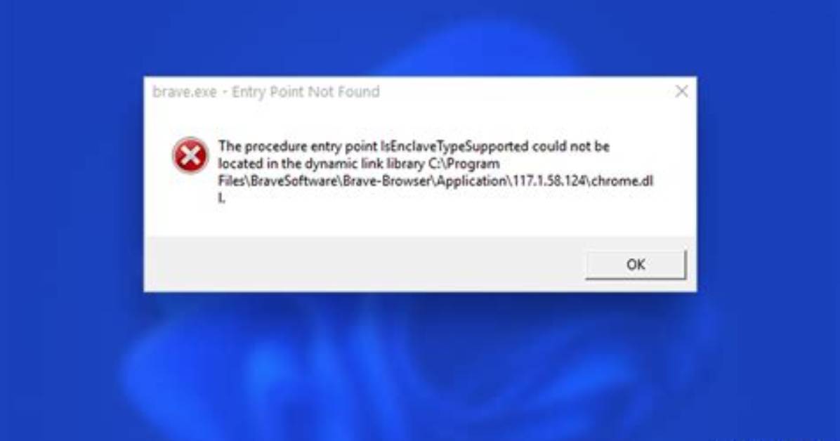 Entry Point Not Found