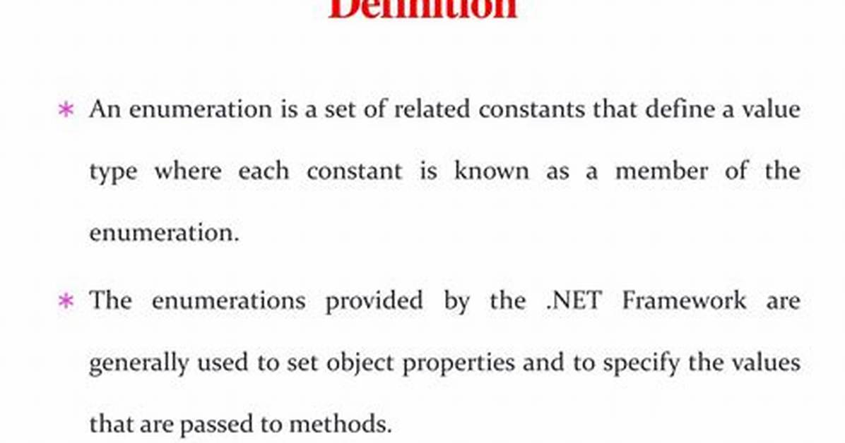 Enumeration Meaning