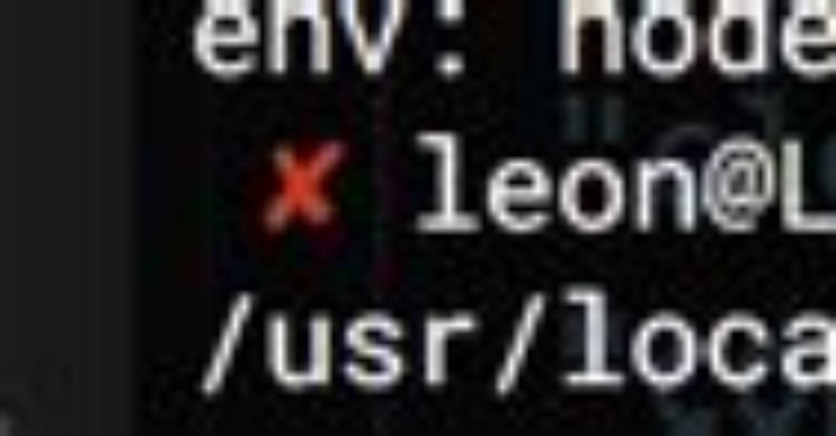Env: Node: No Such File or Directory in Mac
