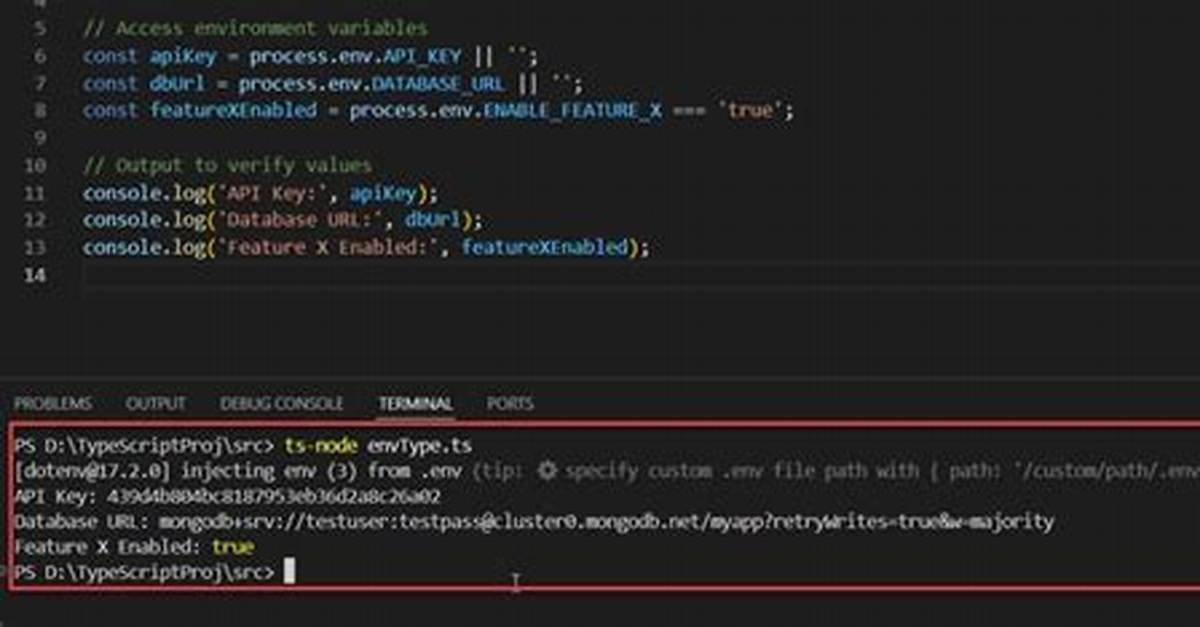 Environment Variable with Dotenv and Typescript