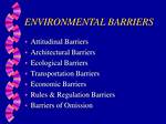 Environmental Barriers
