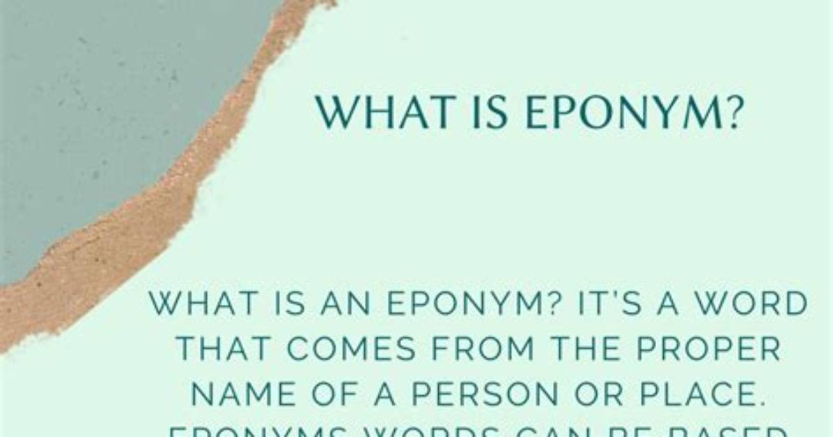 Eponym Examples