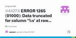 Error 1265. Data Truncated for Column When Trying to Load Data from Txt File