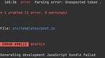 Error #98123 Webpack Generating Development Javascript Bundle Failed on `Gatsby Develop`