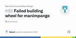Error Building Wheel for Manimpango
