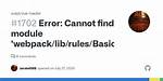 Error: Cannot Find Module 'Webpack/Lib/Rules/Descriptiondatamatcherruleplugin' Require Stack: