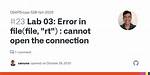 Error: Cannot Open Source File " "