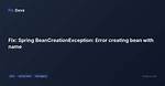 Error Creating Bean When I Run Spring Boot Application