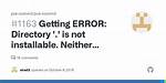 Error: Directory Is Not Installable. Neither 'Setup. Py' nor 'Pyproject. Toml'
