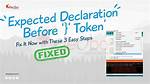 Error: Expected a Declaration