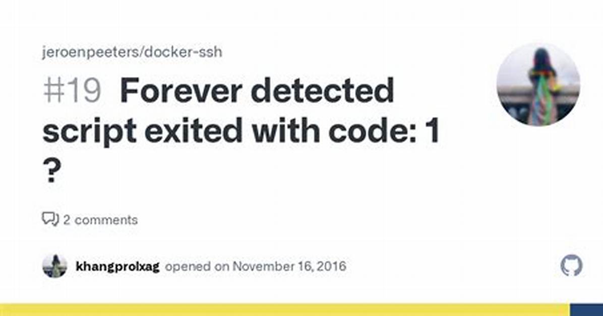 Error: Forever Detected Script Exited with Code: 1