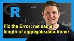 Error in Aggregate. Data. Frame(As. Data. Frame(X), .. .): Arguments Must Have Same Length, with Att_Gt Function