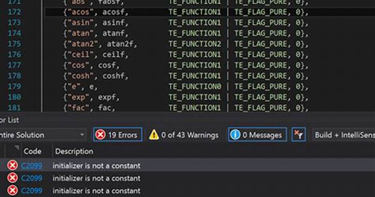 Error "Initializer Element Is Not Constant" When Trying to Initialize Variable with Const