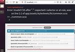Error: Invalid Css After "Body ": Expected Selector or at-Rule, Was "{" on Line 4
