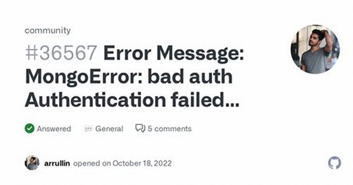 Error Message: Mongoerror: Bad Auth Authentication Failed Through Uri String