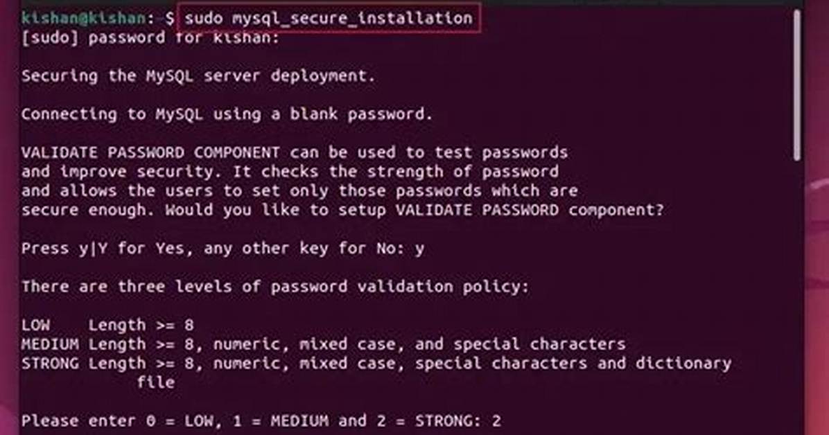 Error Message: Sudo: Mysql_Secure_Installation: Command Not Found