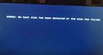 Error: No Boot Disk Has Been Detected or the Disk Has Failed
