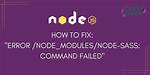 Error /Node_Modules/Node-Sass: Command Failed
