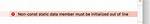 Error: Non-Const Static Data Member Must Be Initialized out of Line