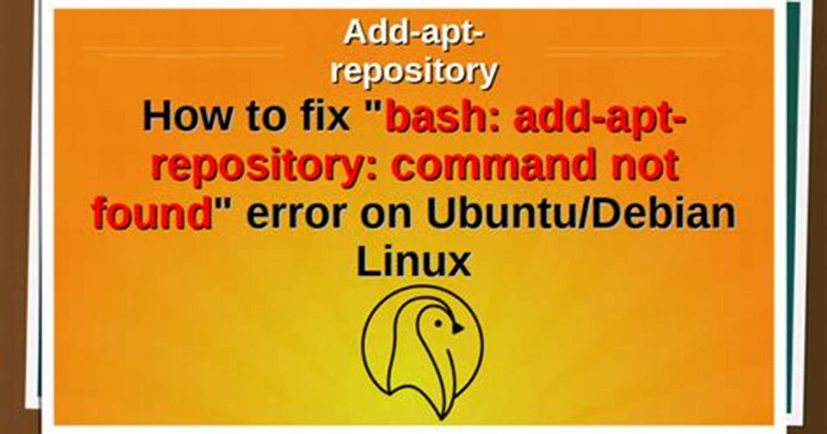 Error Sudo: Add-Apt-Repository: Command Not Found