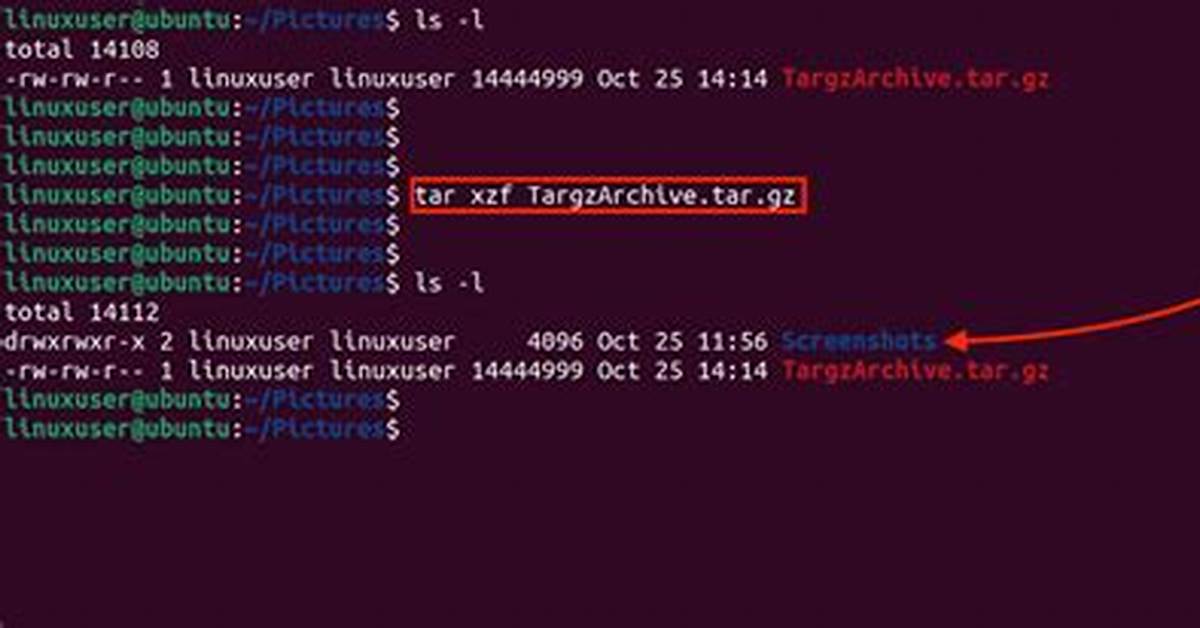 Error When `Tar` a `. Zip` on Linux