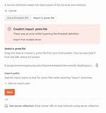 Error While Generating Using Proto Definition