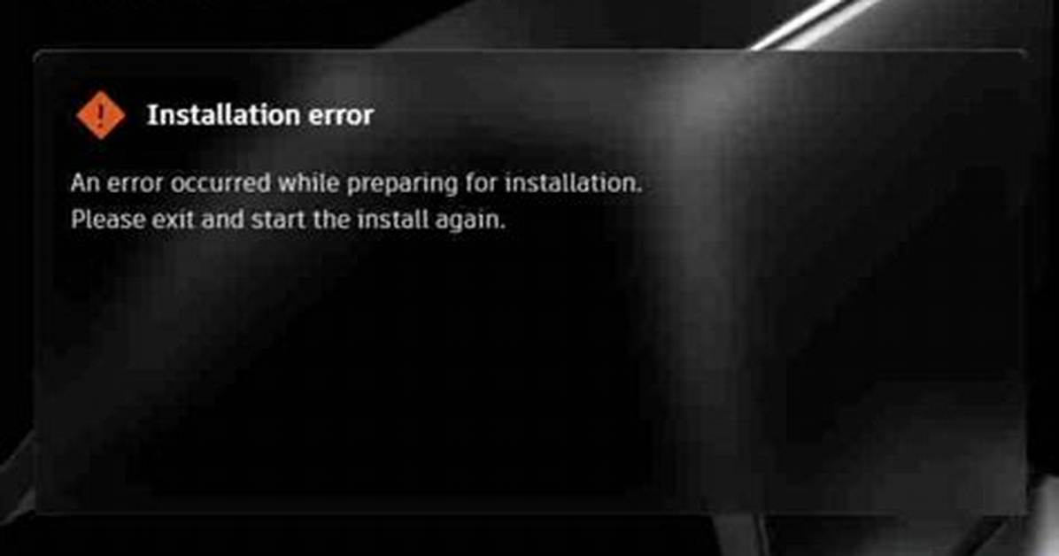 Error While Installing Applications - "An Error Occurred While Loading the Archive."
