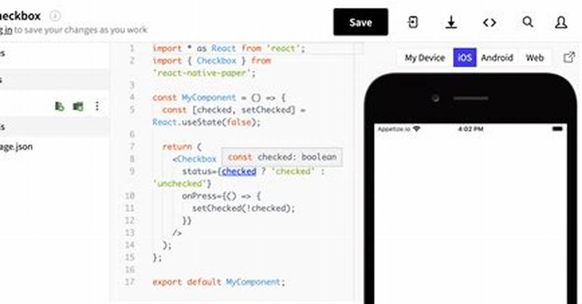 Errors When Using React Native Paper Checkbox