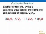 Ethane Combustion Equation