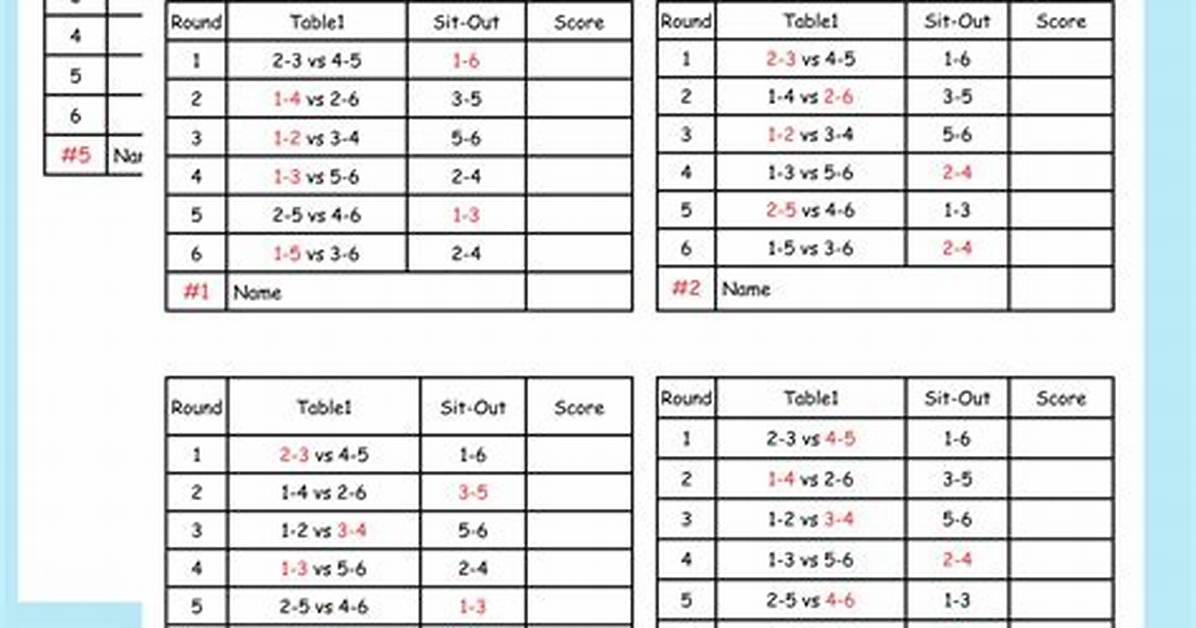 Euchre Tournament