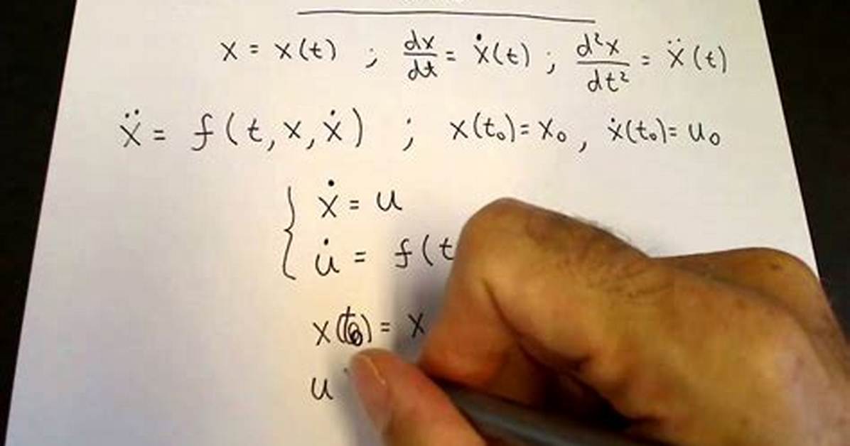 Euler's Method for Second Order Differential Equation