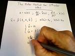 Euler's Method for Second Order Differential Equation