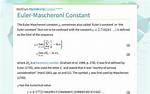 Eulers Constant