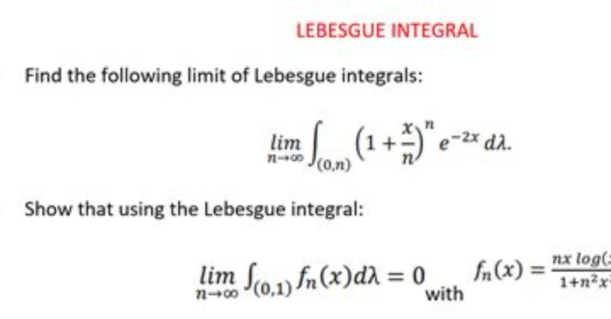 Evaluating Lebesgue Integral