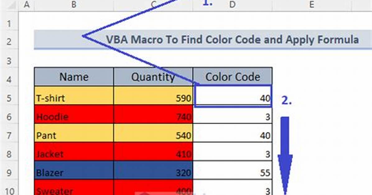 Excel =Cell("Color", [Cell]) Function
