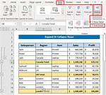 Excel Collapse Rows